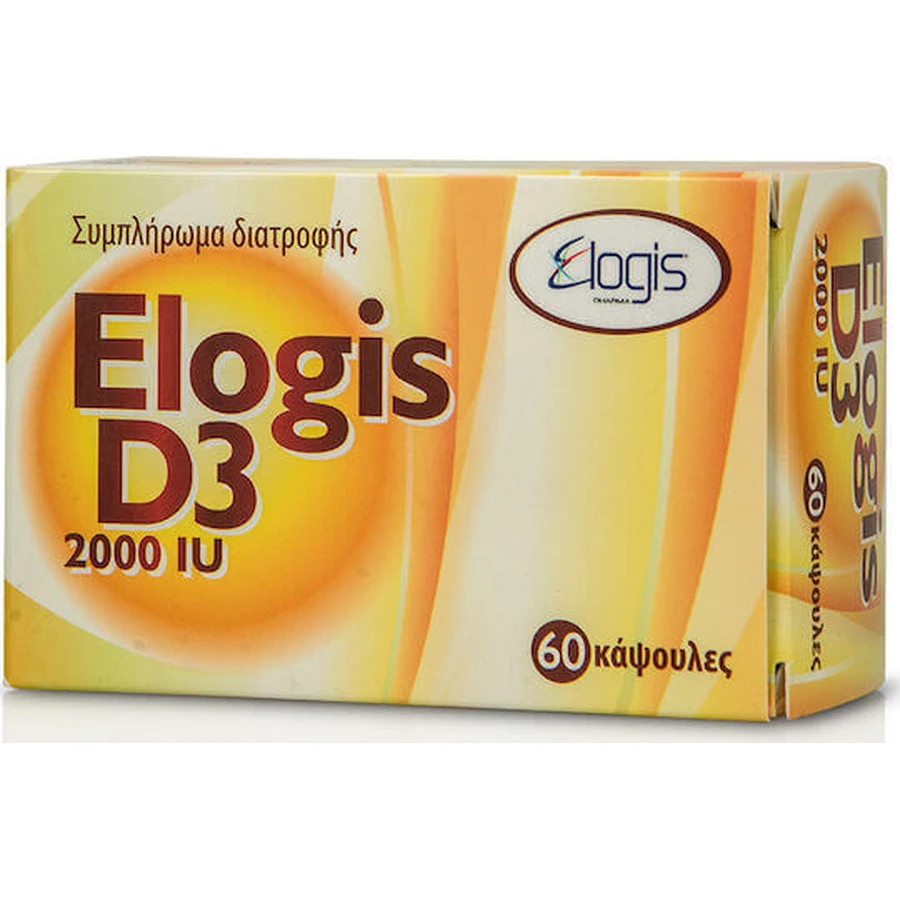 Elogis Pharma Вітамін D3 Вітамін для зміцнення імунної системи та здоров'я яєць 2000iu 60 капс.: ціни та характеристики
