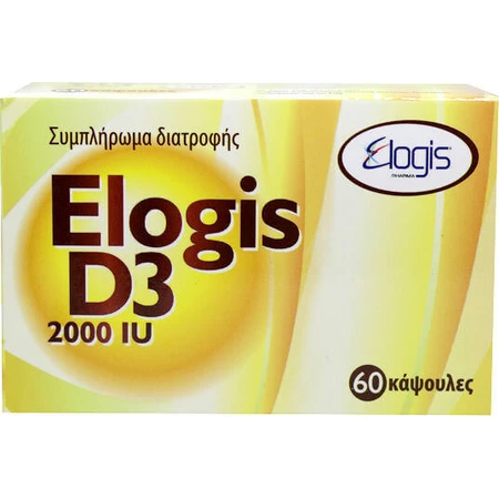 Elogis Pharma Вітамін D3 Вітамін для зміцнення імунної системи та здоров'я яєць 2000iu 60 капс.: ціни та характеристики