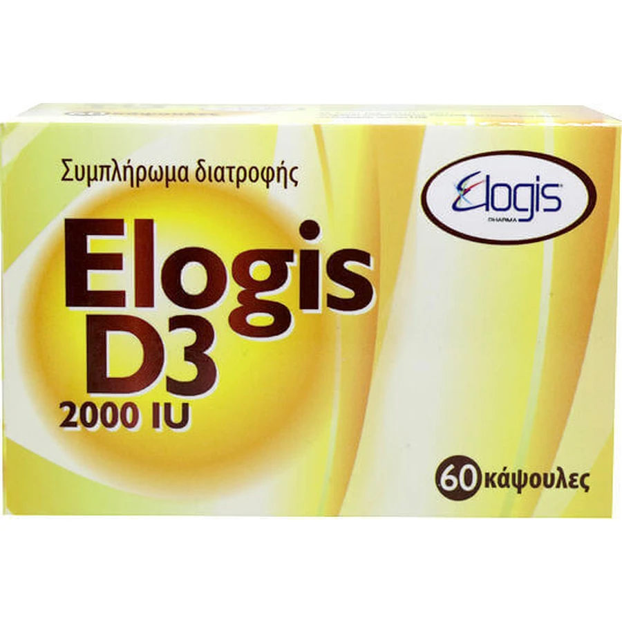 Elogis Pharma Вітамін D3 Вітамін для зміцнення імунної системи та здоров'я яєць 2000iu 60 капс.: ціни та характеристики