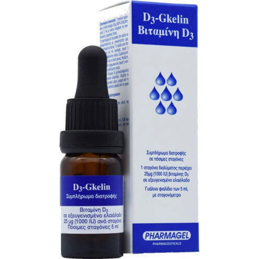 Pharmagel D3 Gkelin Vitamin D3 Вітамін з крапельницею для зміцнення імунної системи та здоров'я яєць 1000iu 5мл: ціни та характеристики
