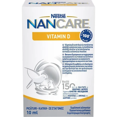 Nestle NanCare Витамин D для укрепления иммунитета и здоровья яиц 10 мл: цены и характеристики