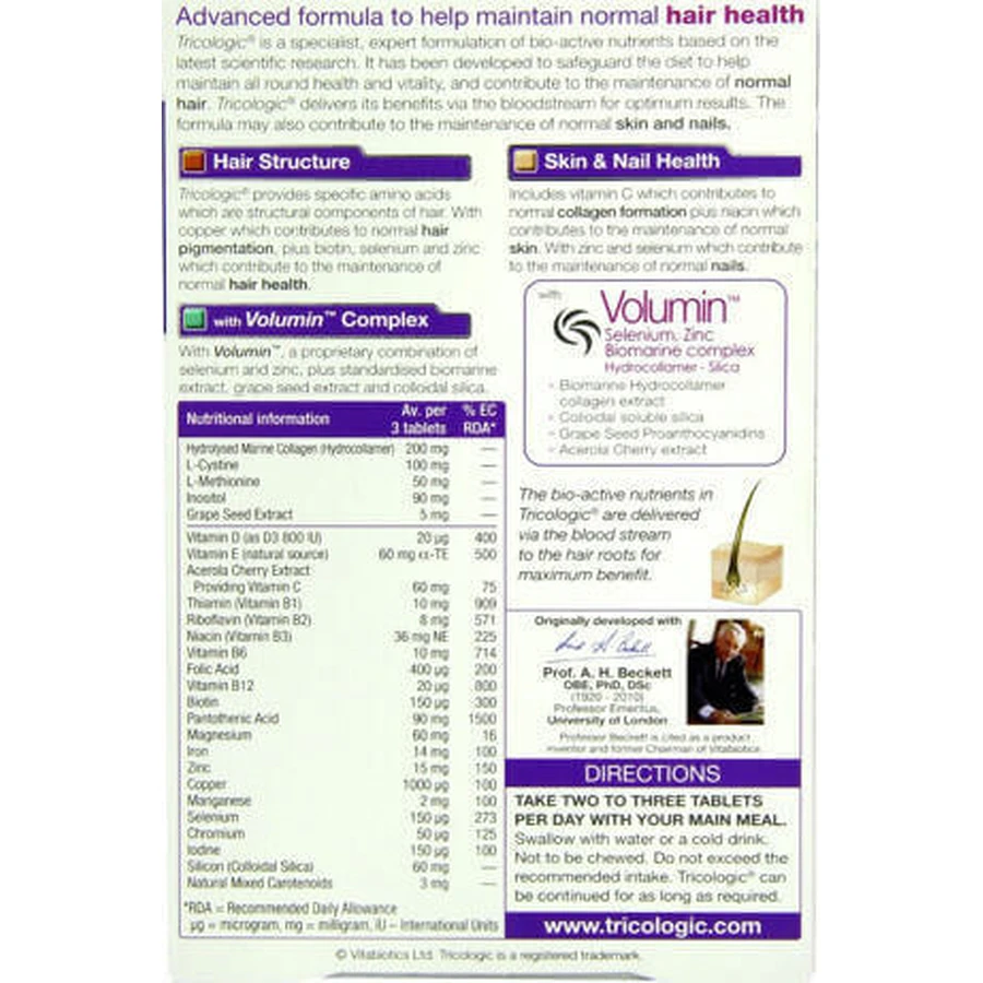 Vitabiotics WellWoman WellWoman Hairfollic Woman Hair Health Tricologic Special Dietary Supplement 60 tabs: цены и характеристики