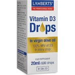 Вітамінні краплі Lamberts Vitamin D3 для зміцнення імунної системи та здоров'я яєць 200iu 20мл 20мл: ціни та характеристики