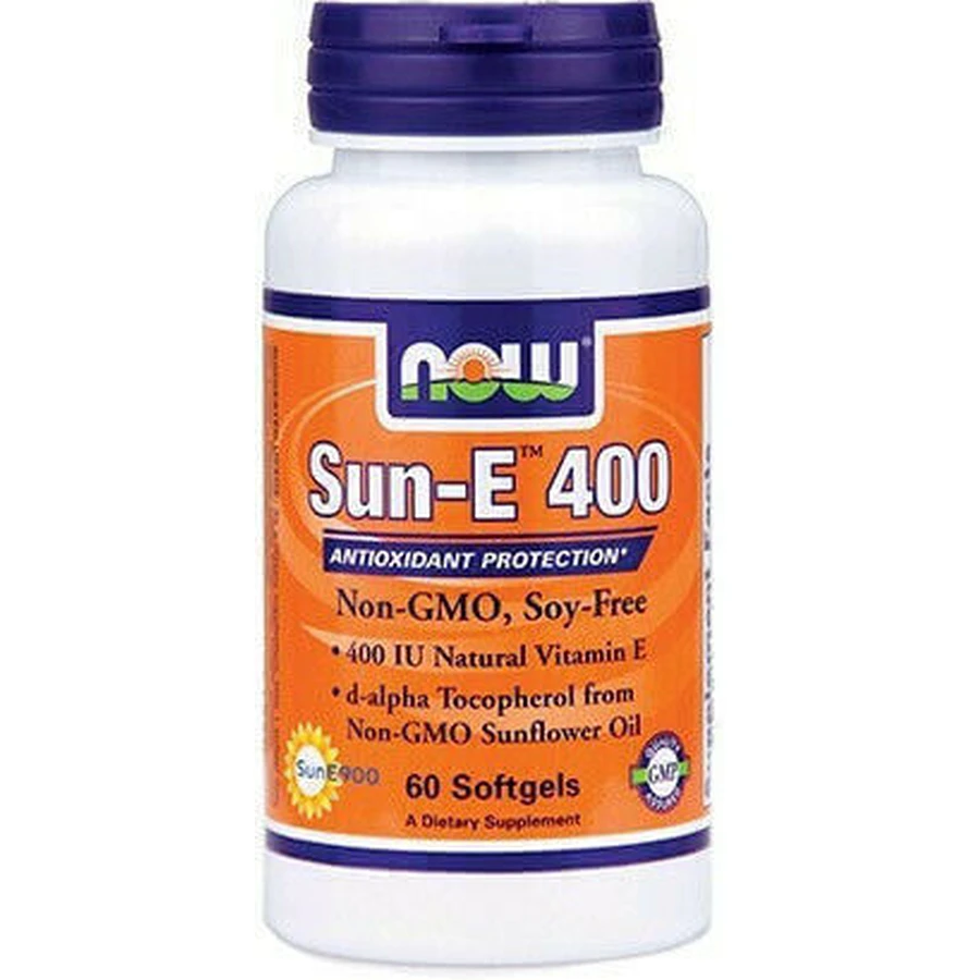 Now Foods Sun-E Skin Vitamin & Antioxidant Action 400iu 60 softgels: цены и характеристики