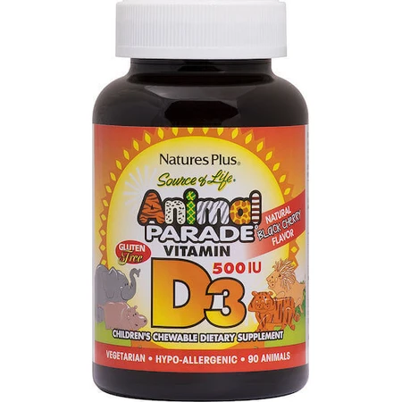 Nature's Plus Вітамін D3 для підтримки імунітету та здоров'я яєць Вишня 90 жувальних таблеток: ціни та характеристики