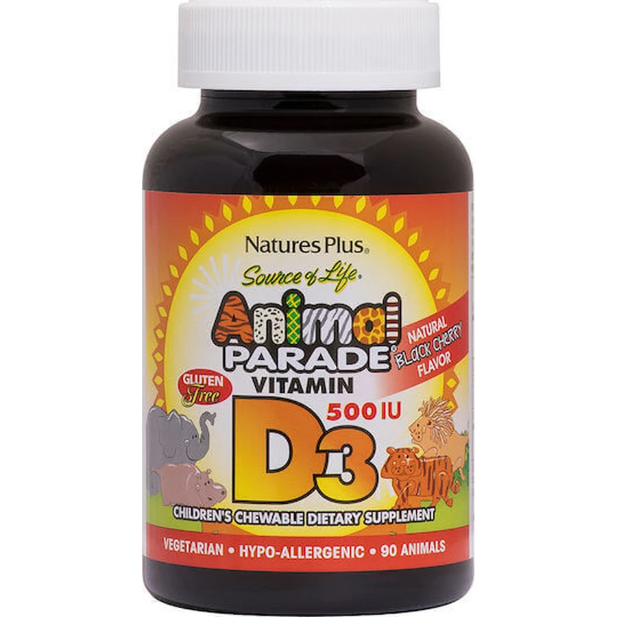Nature's Plus Вітамін D3 для підтримки імунітету та здоров'я яєць Вишня 90 жувальних таблеток: ціни та характеристики