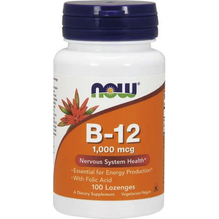 Now Foods B-12 Вітамін для здоров'я нервової системи 1000мкг 100 таблеток: ціни та характеристики