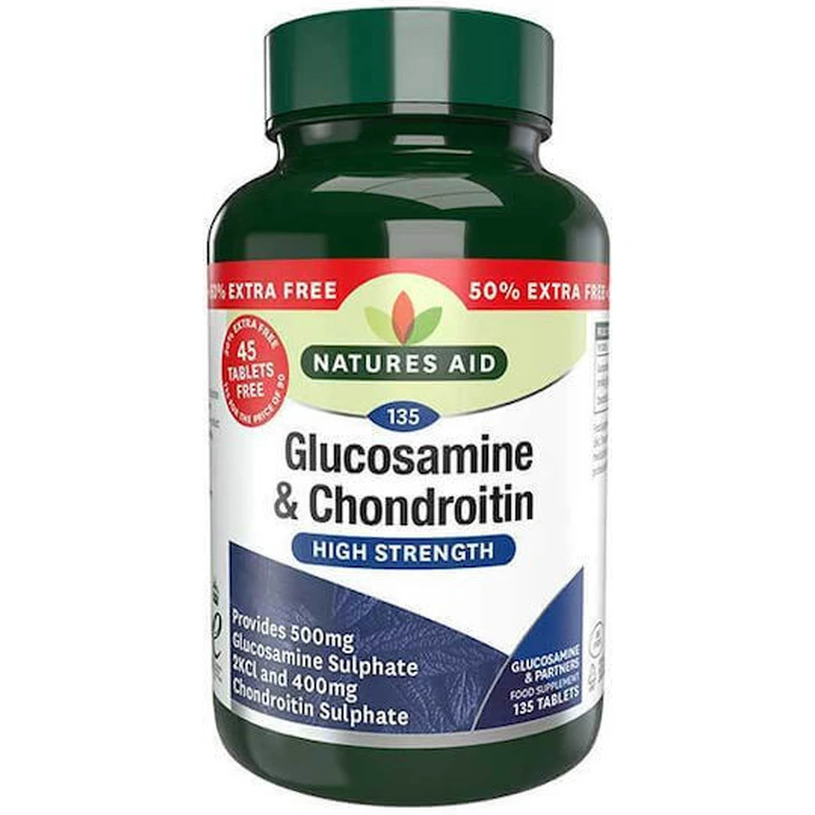 Natures Aid Glucosamine & Chondroitin Joint & Bone Health Supplement 135 tabs: цены и характеристики