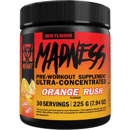 Передтренувальна добавка Mutant Madness 270гр 30 порцій Orange Rush: ціни та характеристики