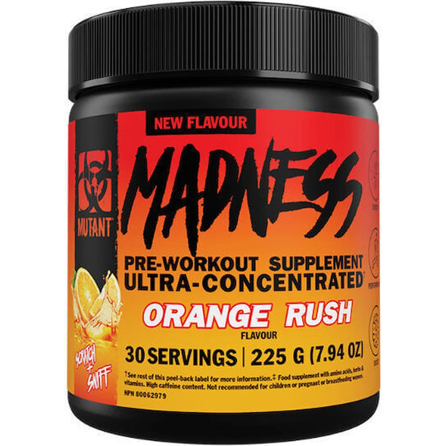 Передтренувальна добавка Mutant Madness 270гр 30 порцій Orange Rush: ціни та характеристики