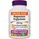 Webber Naturals Магній гліцинат 200 мг 120 капсул трав'яні