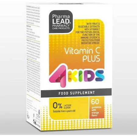 Pharmalead Вітамін С для зміцнення імунної системи, шкіри та антиоксидантної дії 40 мг льодяникова цукерка з апельсином 1 шт.: ціни та характеристики