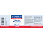 Lamberts Vitamin D3 1000iu & K2 90µg Вітамін для зміцнення імунної системи та здоров'я яєць 1000iu 60 капс.: ціни та характеристики