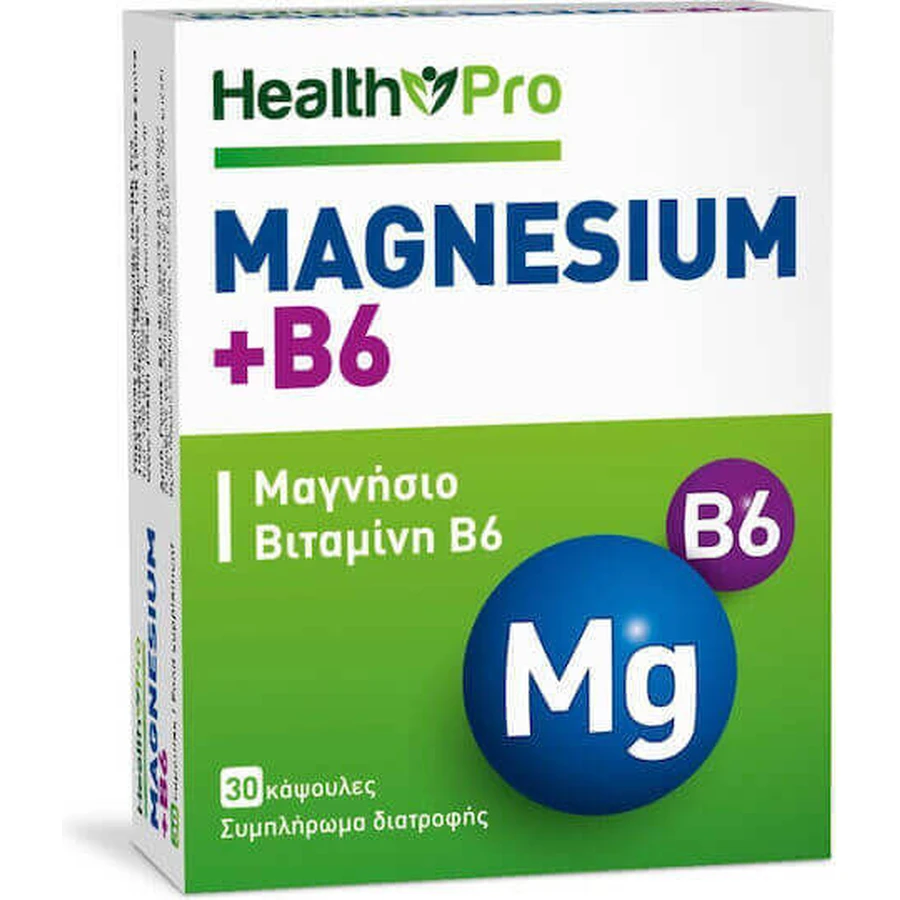 Health Pro Магній + B6 30 мінеральних капсул: ціни та характеристики