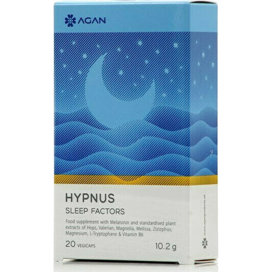 Agan Hypnus Hypnus Фактори сну Добавка для сну 20 рослинних капсул: ціни та характеристики