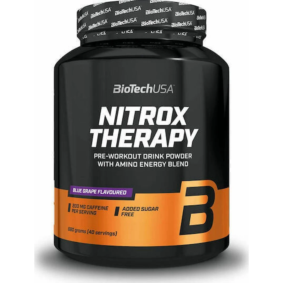 Biotech USA Nitrox Therapy Предтреніровочний напій з аміноенергетичною сумішшю з добавкою для передтренувань 680гр Персик: ціни та характеристики