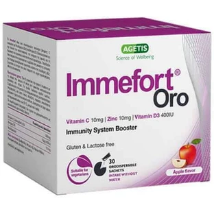 Agetis Immefort Oro Імунна добавка для підвищення імунітету 30 пакетиків Яблуко