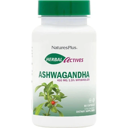 Nature's Plus Herbal Actives Ашвагандха 60 рослинних капсул: ціни та характеристики