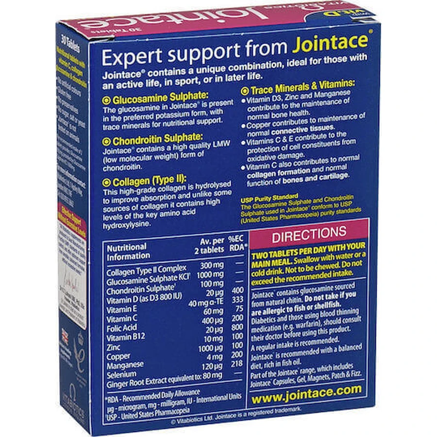 Vitabiotics Jointace Collagen Joint & Bone Health Supplement 30 tabs: цены и характеристики