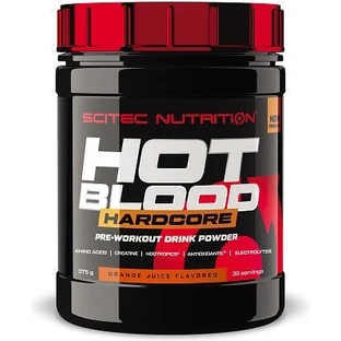 Scitec Nutrition Hot Blood Hardcore 300mg Pre Workout Supplement 375gr Orange Juice