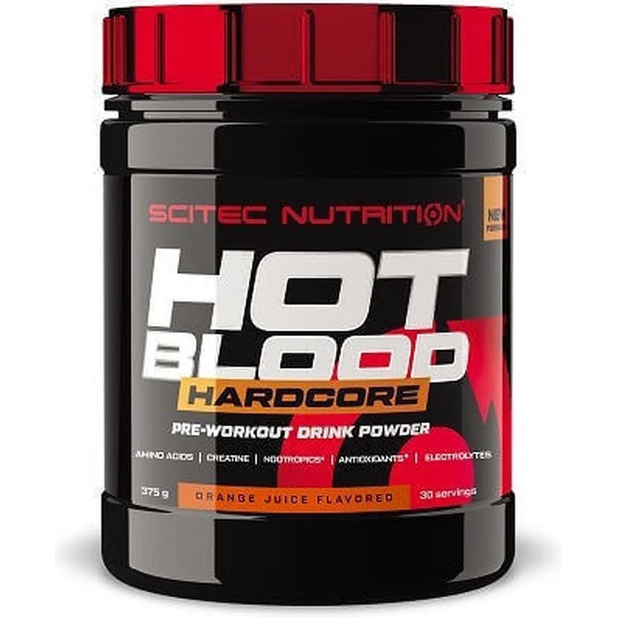 Scitec Nutrition Hot Blood Hardcore 300mg Pre Workout Supplement 375gr Orange Juice: цены и характеристики