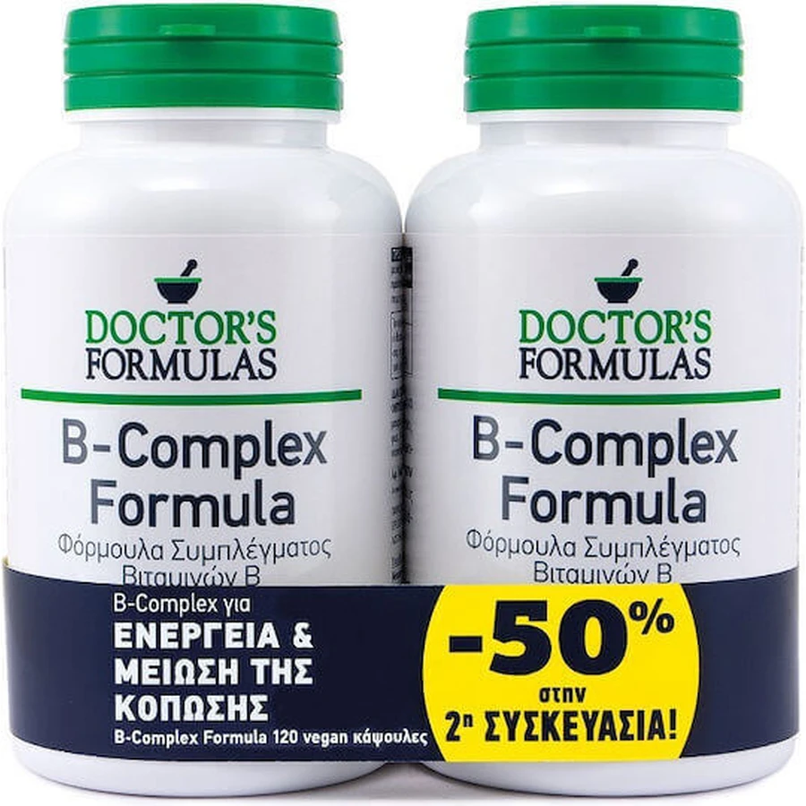 Doctor's Formulas В-комплекс вітамінів для підтримки енергії, імунітету та нервової системи 2 х 120 капсул: ціни та характеристики