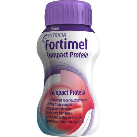 Nutricia Fortimel Fortimel Компактний білок Спеціальна дієтична добавка 4 x 31 мл Червоні фрукти: ціни та характеристики