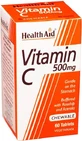 Health Aid Вітамін С Вітамін для підтримки імунітету, шкіри та антиоксидантної дії 500 мг апельсин 60 x { chew_tabs | divided_by:temaxia }} жувальні таблетки