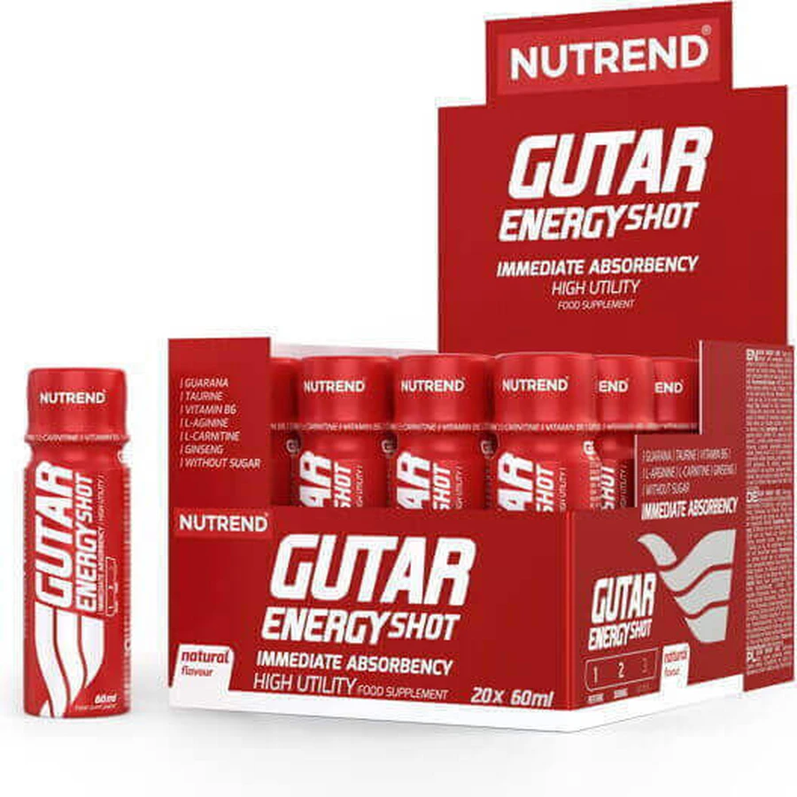 Nutrend Gutar Energy Shot Пищевая добавка Специальная 20 х 0 мл: цены и характеристики