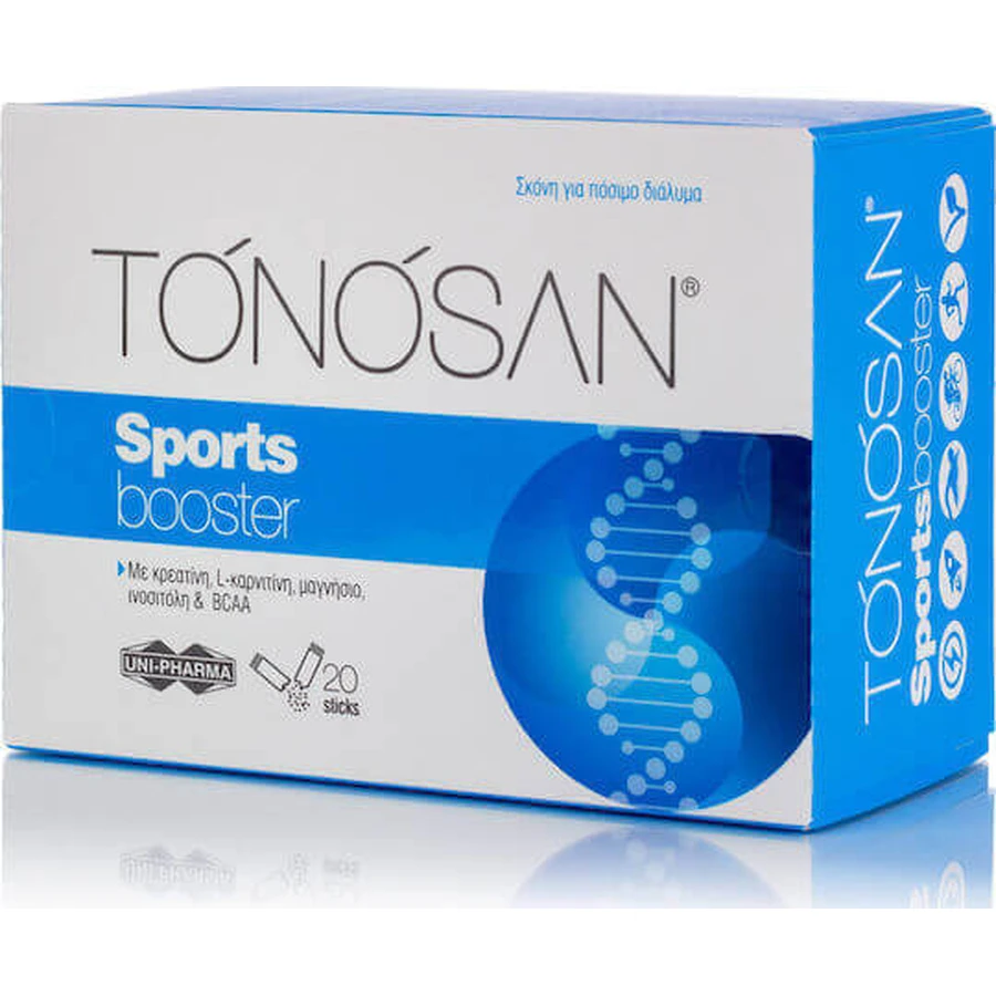 UNI-PHARMA Tonosan Sports Booster Специальная пищевая добавка 20 пакетиков: цены и характеристики