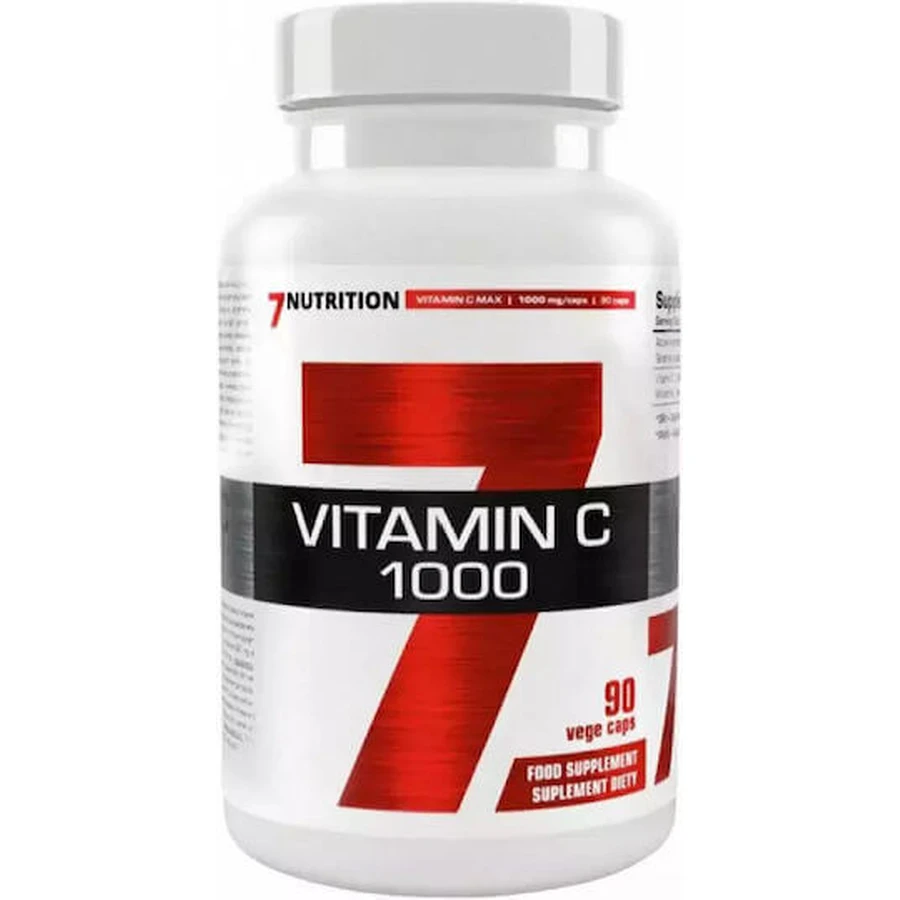 7Nutrition Vitamin C 1000 Вітамін для підтримки імунітету, шкіри та антиоксидантної дії 90 рослинних капсул: ціни та характеристики