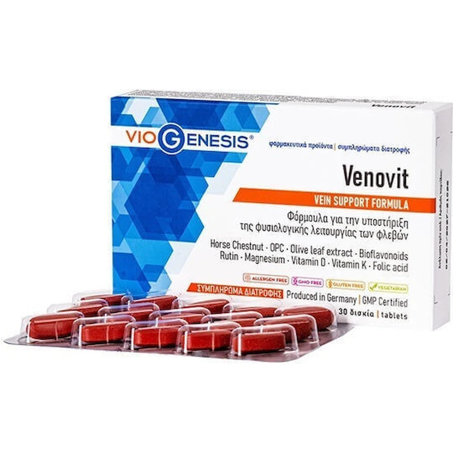 Спеціальна харчова добавка Viogenesis Venovit 30 табл.: ціни та характеристики