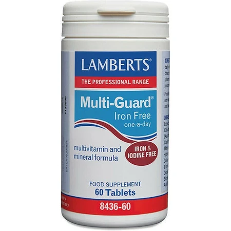 Мультивітамінний комплекс Lamberts Multi Guard без заліза для зміцнення енергії та імунної системи 60 таблеток: ціни та характеристики