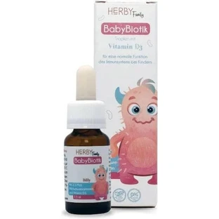 Herby Family BabyBiotik Витамин D3 для поддержки иммунитета и здоровья яиц 7,5 мл