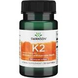 Swanson K2 Витамин для здоровья птиц 100 мкг 30 мягких таблеток