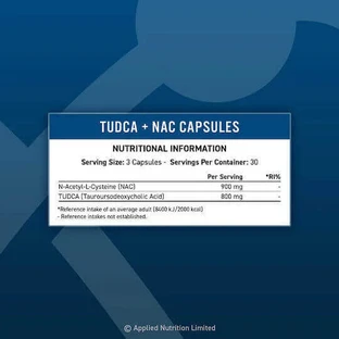 Харчова добавка Applied Nutrition Tudca & Nac 800 мг Спеціальна харчова добавка Спеціальна 90 капс.