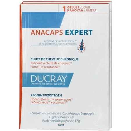 Ducray Anacaps Expert Special Food Supplement 2 x 15 капсул: цены и характеристики