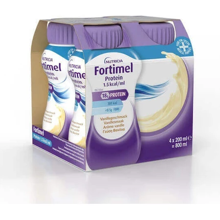 Nutricia Fortimel Екстра спеціальна харчова добавка 4 x 50 мл Ваніль: ціни та характеристики