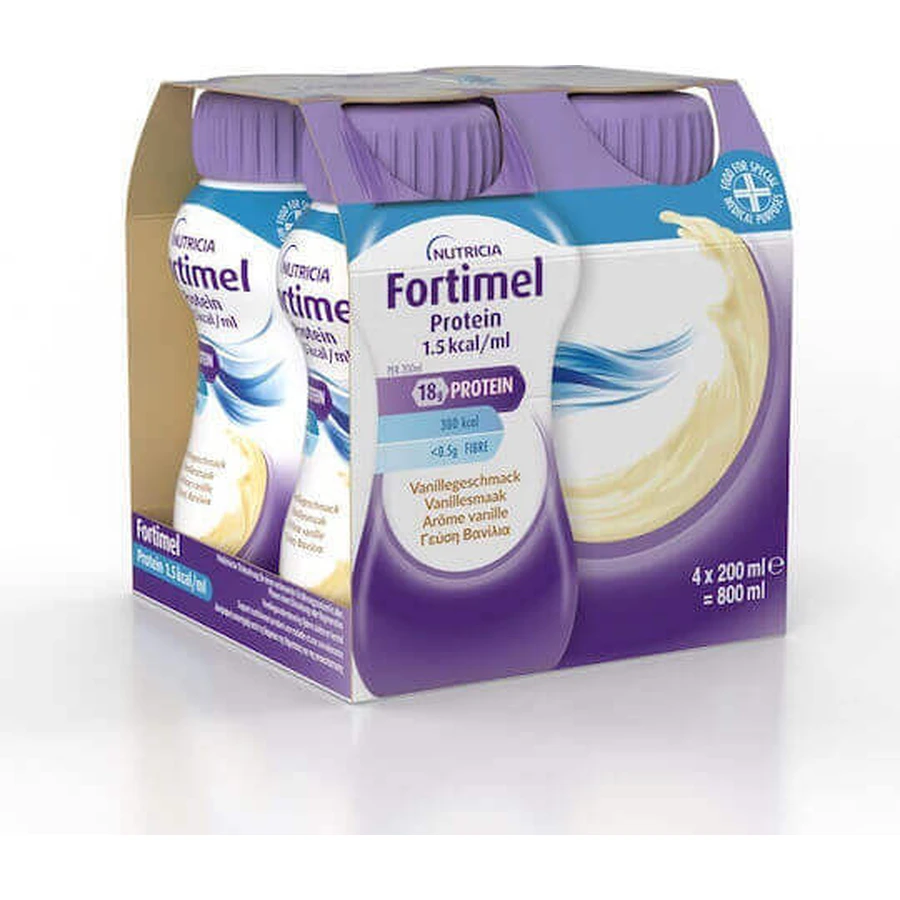 Nutricia Fortimel Екстра спеціальна харчова добавка 4 x 50 мл Ваніль: ціни та характеристики