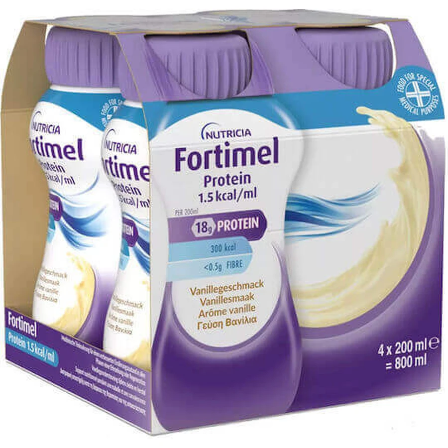 Nutricia Fortimel Protein 1.5kcal Weight Loss Supplement 4 x 50ml Vanilla: цены и характеристики