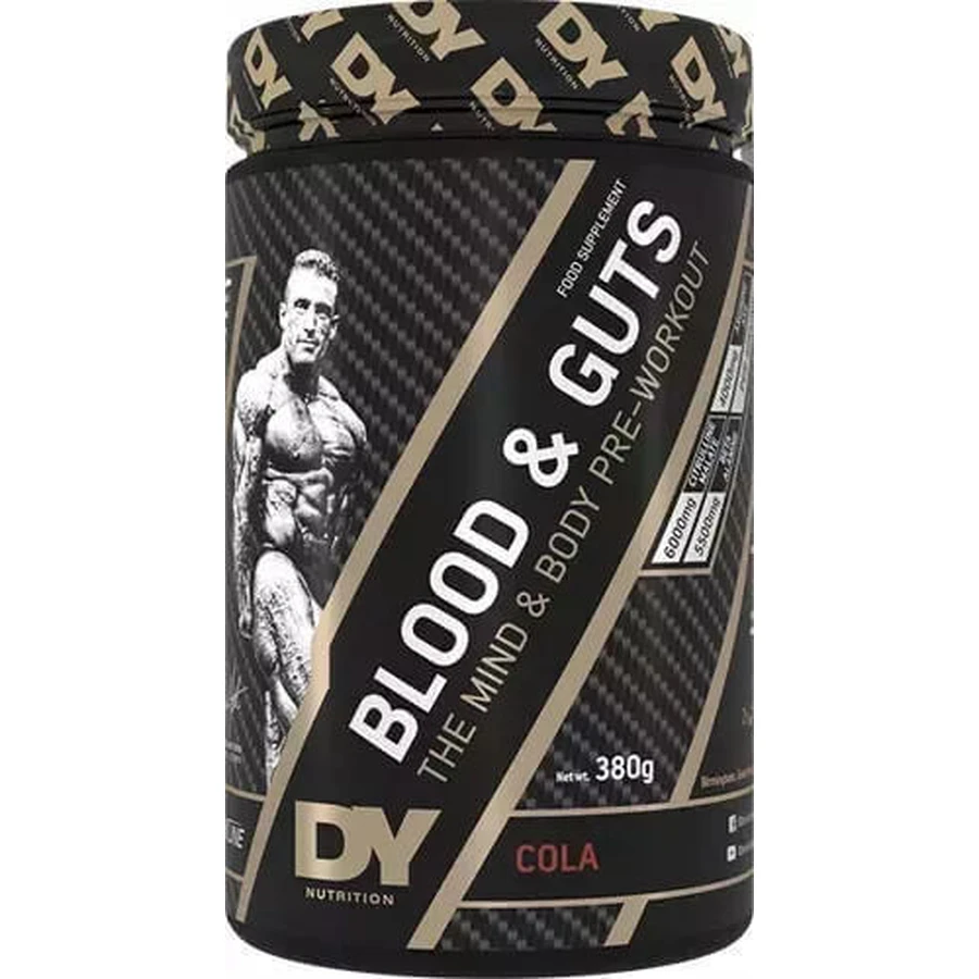 Dorian Yates Blood & Guts Pre Workout Supplement 380gr Cola: цены и характеристики