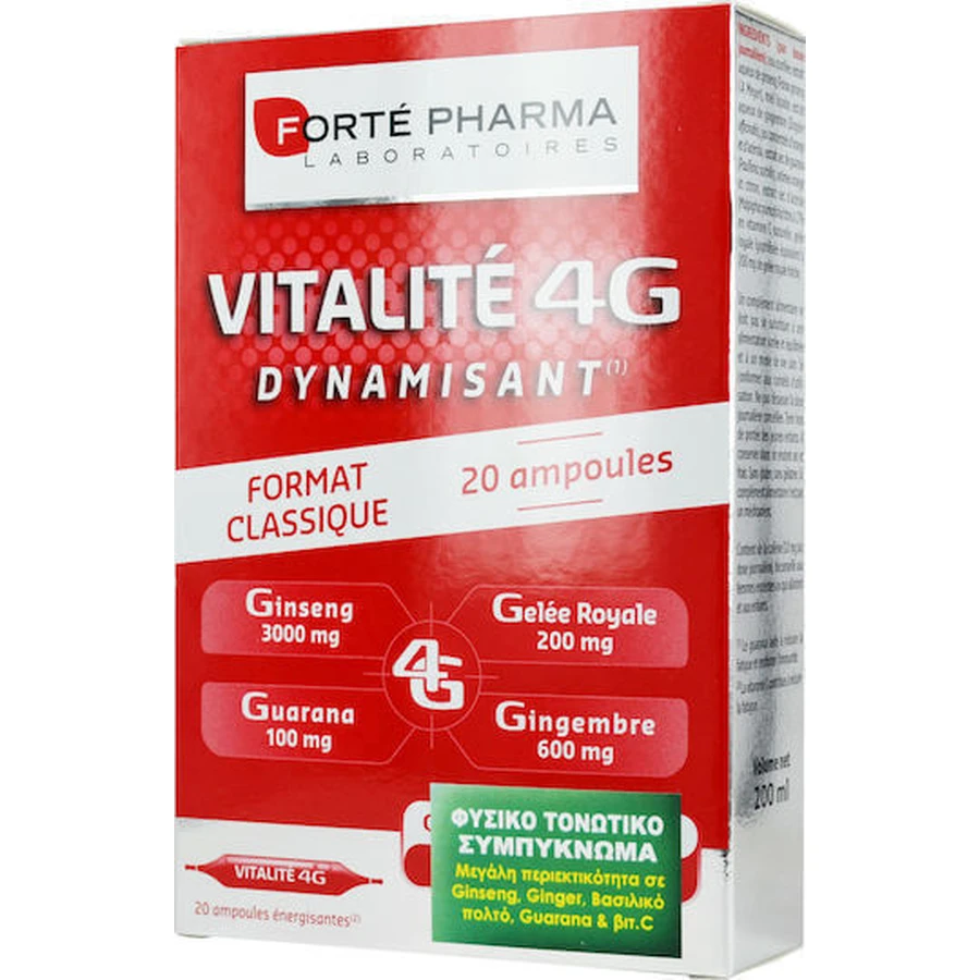 Спеціальна харчова добавка Forte Pharma Vitalite 4G Vitalite 4G 20 x 0 мл Мультиароматизатори: ціни та характеристики