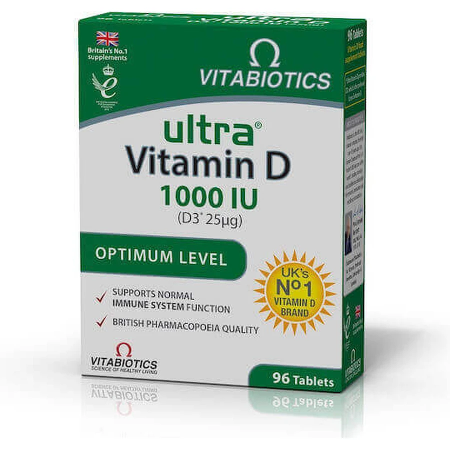 Витамины Vitabiotics Ultra D-3 для поддержки иммунитета и здоровья яиц 1000iu 96 таблеток: цены и характеристики