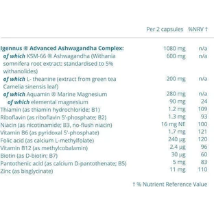 iGennus Ashwagandha+ L-theanine & Magnesium 600mg 60 caps