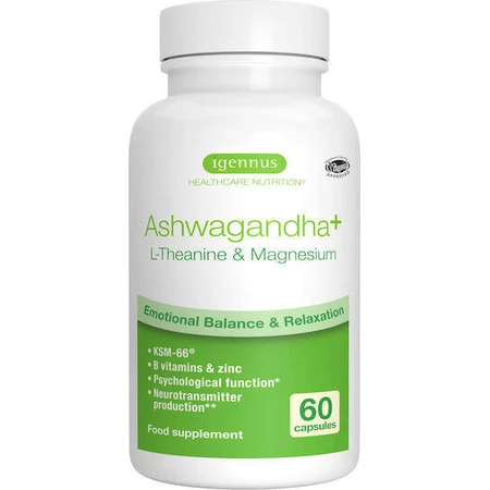 iGennus Ashwagandha+ L-theanine & Magnesium 600mg 60 caps: цены и характеристики