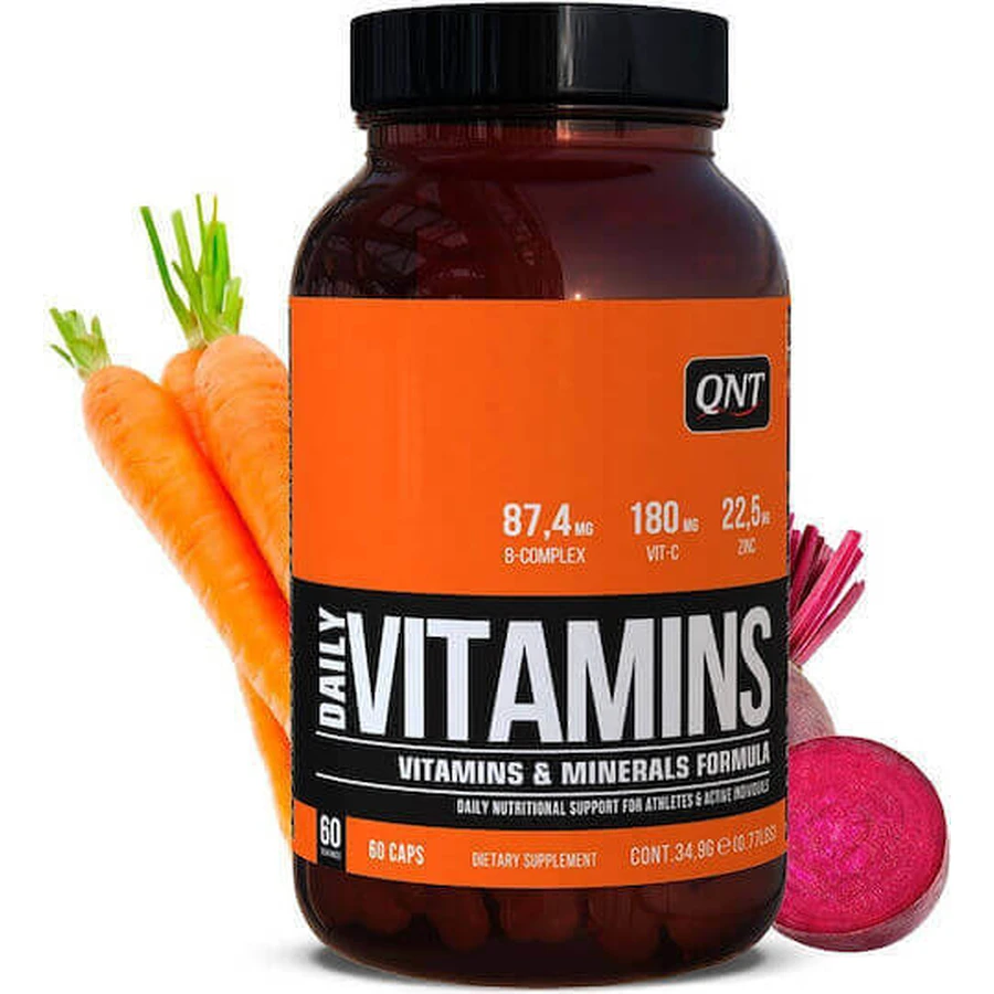 QNT Daily Vitamins Полівітамінний комплекс для підтримки енергії, імунітету та нервової системи 60 капс.: ціни та характеристики