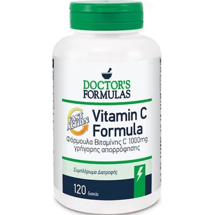 Doctor's Formulas Вітамін С Вітамін для підтримки імунітету, шкіри та антиоксидантної дії 1000 мг 120 таблеток