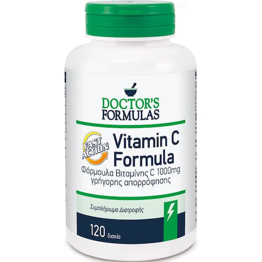 Doctor's Formulas Вітамін С Вітамін для підтримки імунітету, шкіри та антиоксидантної дії 1000 мг 120 таблеток: ціни та характеристики