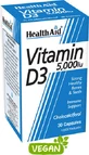 Health Aid Витамин D3 для поддержки иммунной системы и здоровья яиц 5000iu 30 x 1 вегетарианских капсул