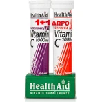Health Aid Витамин C Черная смородина + Витамин C Апельсин Витамин для укрепления иммунитета, кожи и антиоксидантного действия 1000 мг Апельсин 2 x 20 шипучих таблеток: цены и характеристики